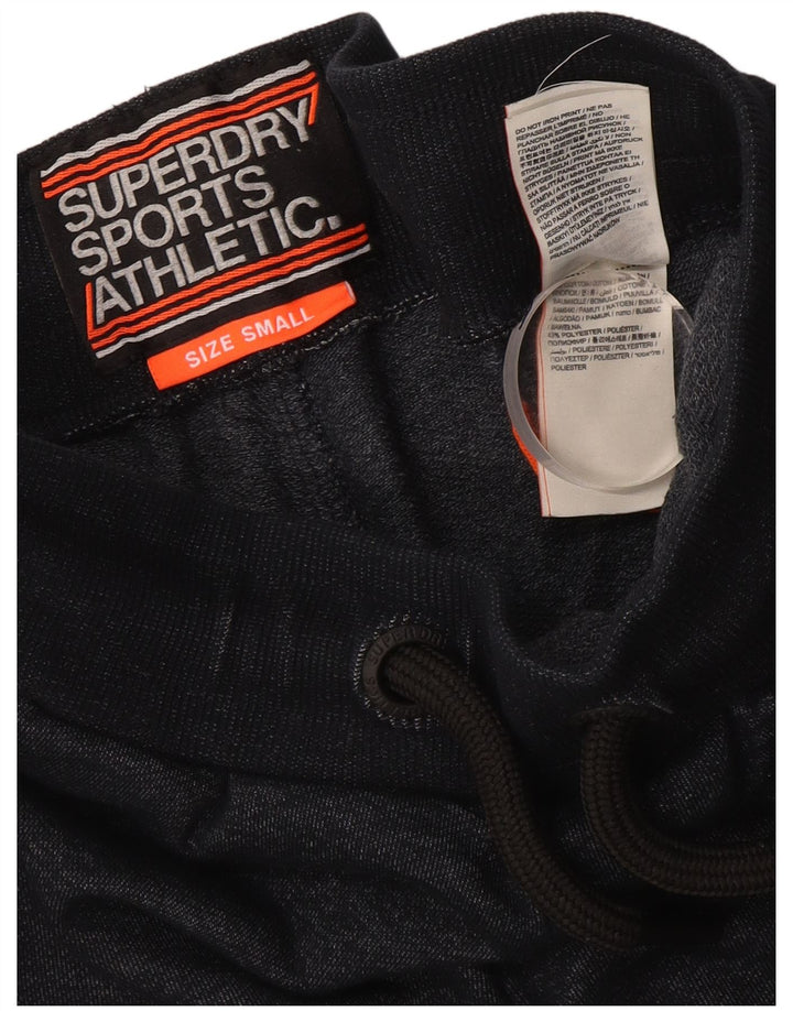 Pantaloncini sportivi grafici da uomo SUPERDRY piccoli in cotone screziato blu navy