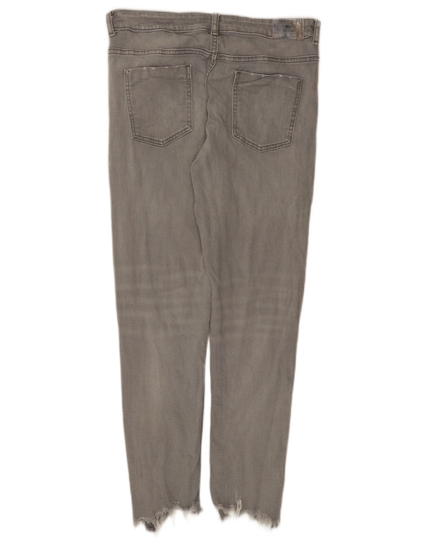 Jeans slim da donna Zara EU 40 medio W30 L27 cotone grigio