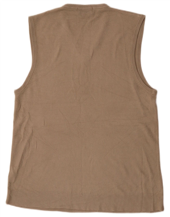 Marks & Spencer Canotta da uomo blu Harbour Vest grande in acrilico beige