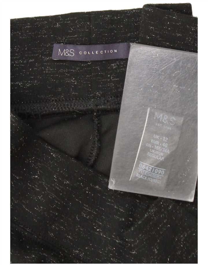 Leggings da donna Marks & Spencer UK 12 Medium W28 L27 Nero screziato