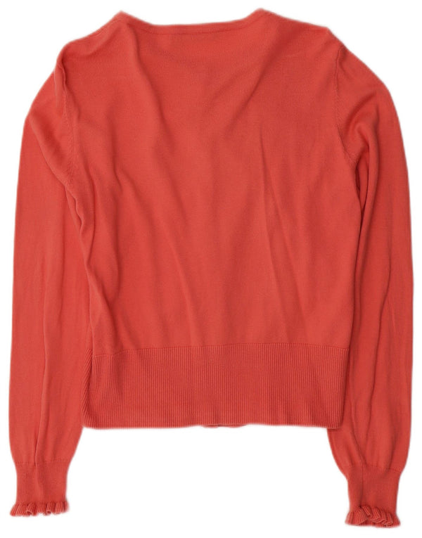 Oasis Womens Cardigan Sweater UK 10 Small Pink Cotton