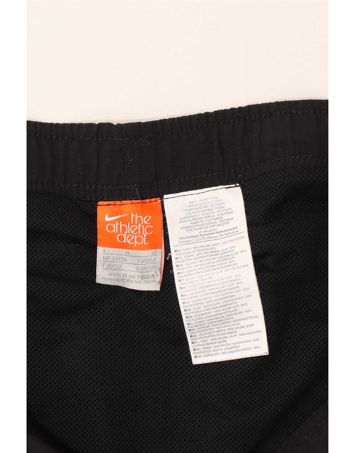 Pantaloncini da bagno da uomo Fila Large in nylon color block nero