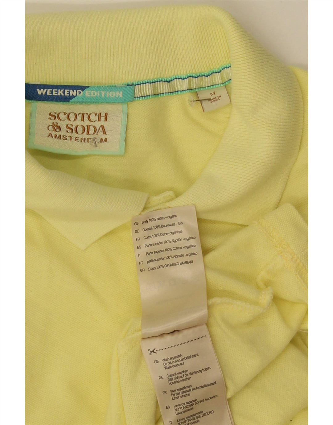 Polo da uomo Scotch & Soda in cotone giallo medio