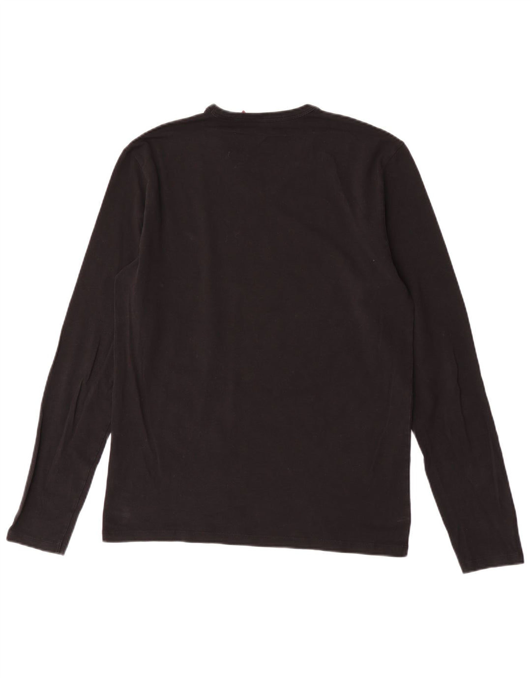 Guess Top grafico da uomo a maniche lunghe XL in cotone nero