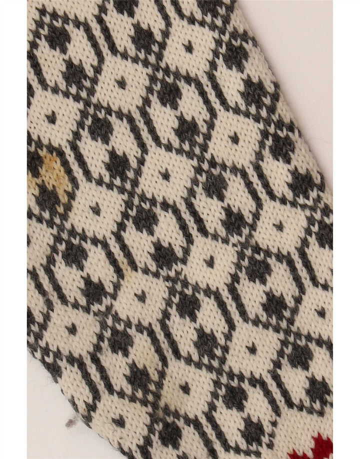 Voss Maglione girocollo unisex da uomo, medio, bianco sporco, Fair Isle