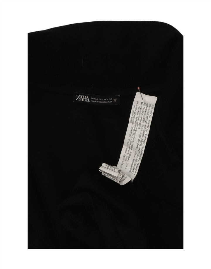 Abito polo da donna Zara UK 16 grande in cotone nero