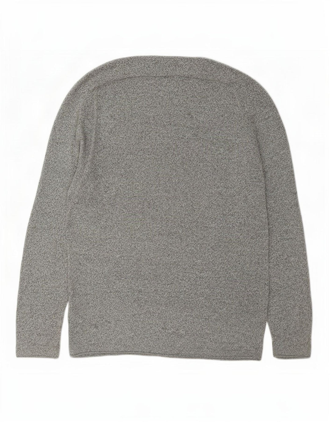 Maglione Zara da uomo con scollo a barca, grande cotone chiazzato grigio