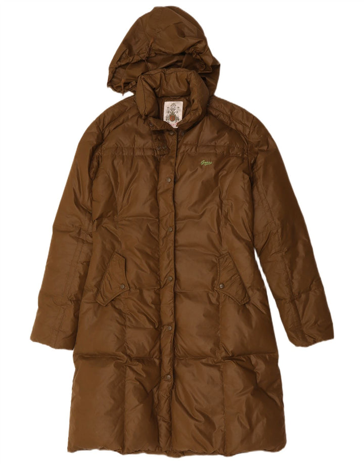 Cappotto imbottito con cappuccio da donna Guess UK 14 medio kaki poliammide