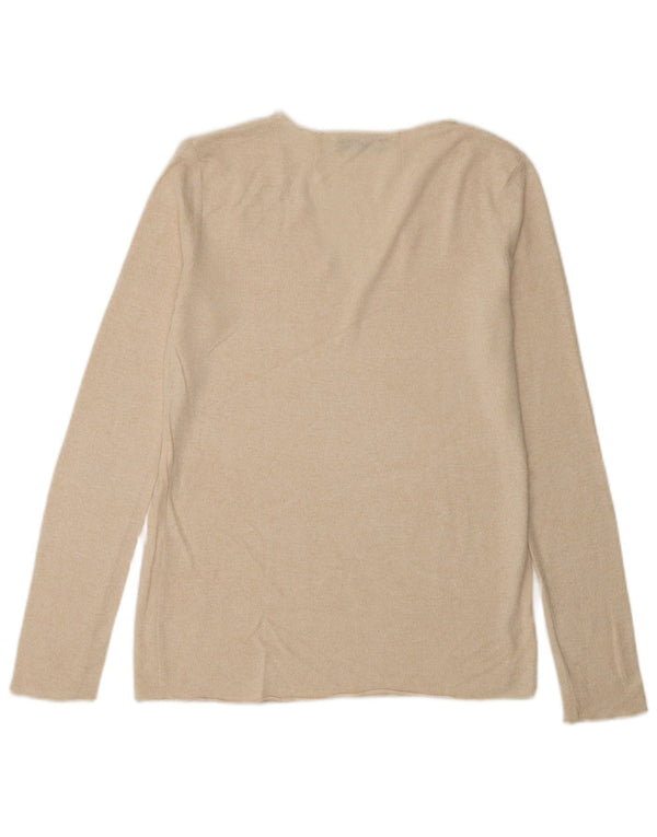 Top Zara da donna a maniche lunghe UK 10 Small Beige