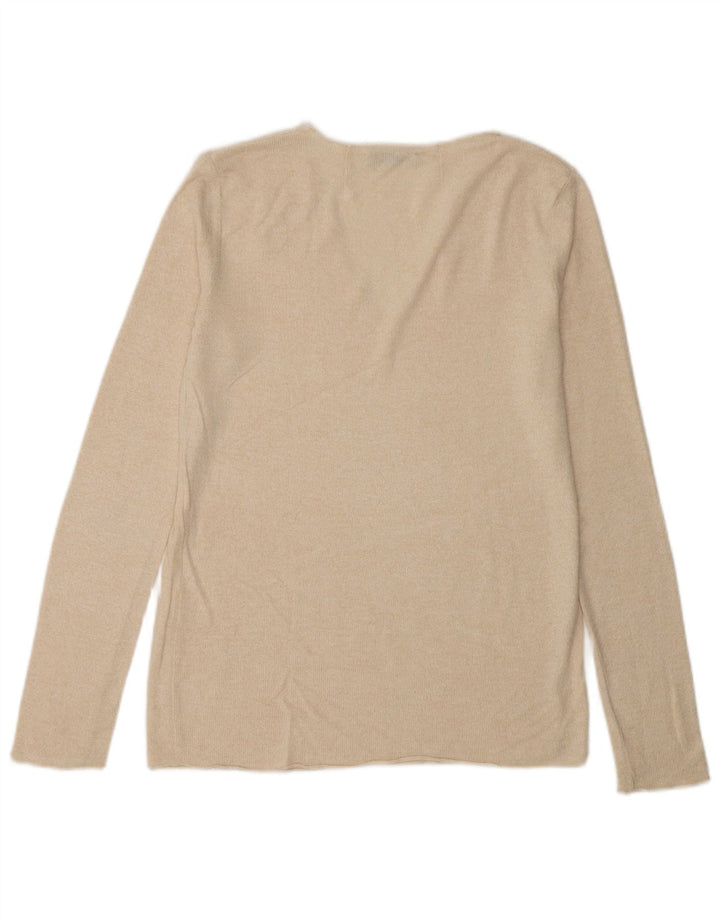 Top Zara da donna a maniche lunghe UK 10 Small Beige