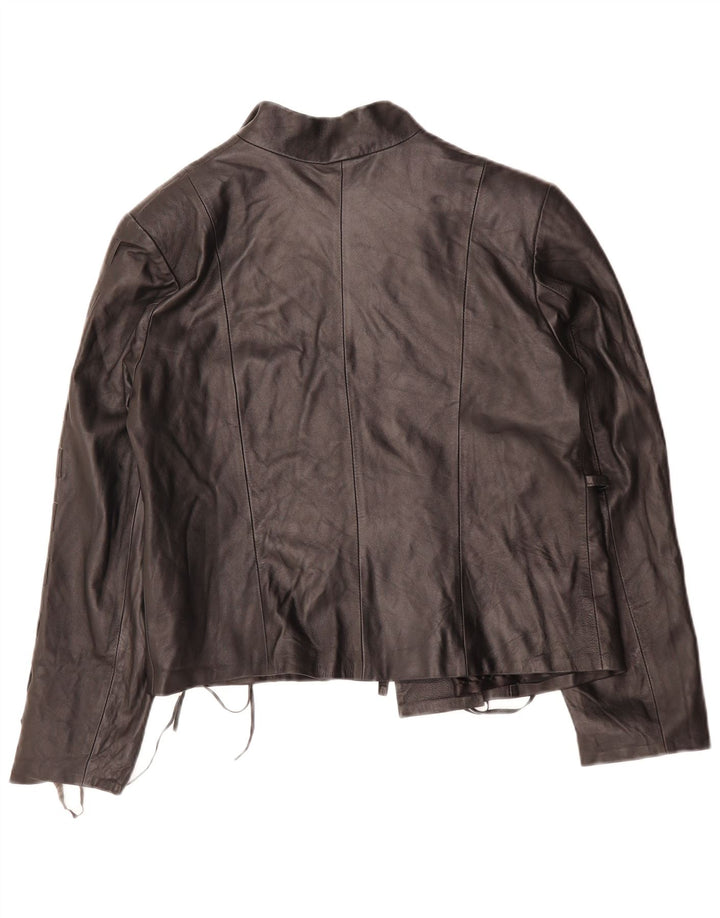 Giacca in Pelle Donna VINTAGE IT 44 Media Nera