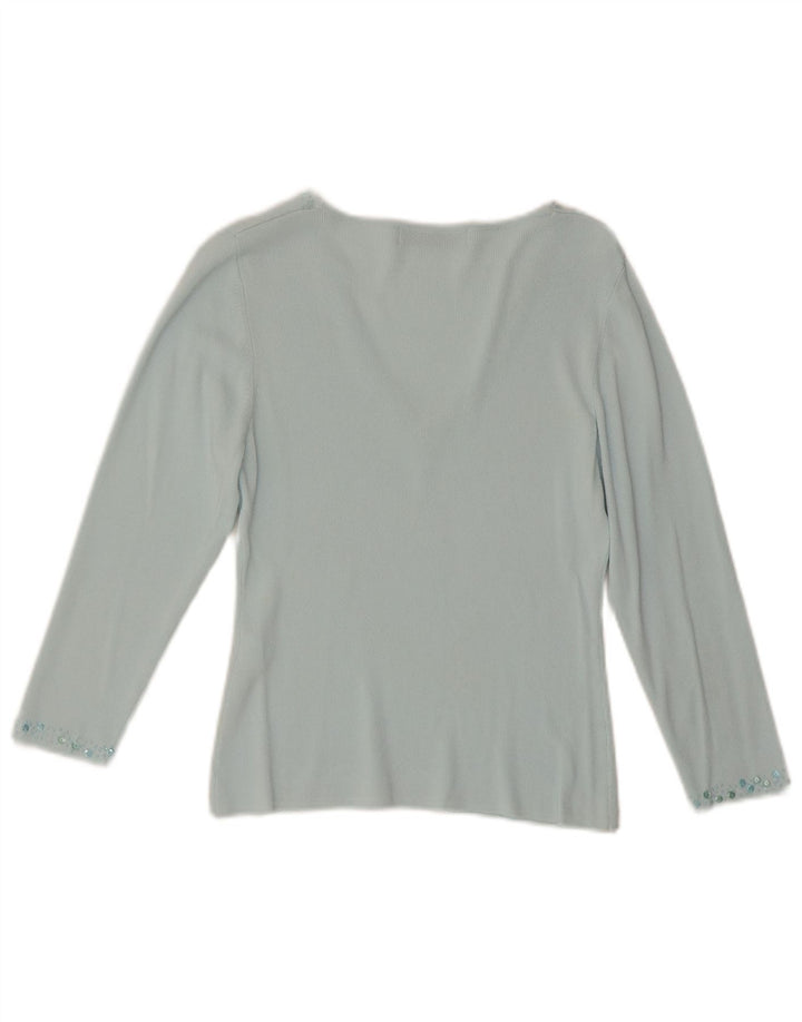 Top Zara da donna con maniche a 3/4 grande in rayon turchese