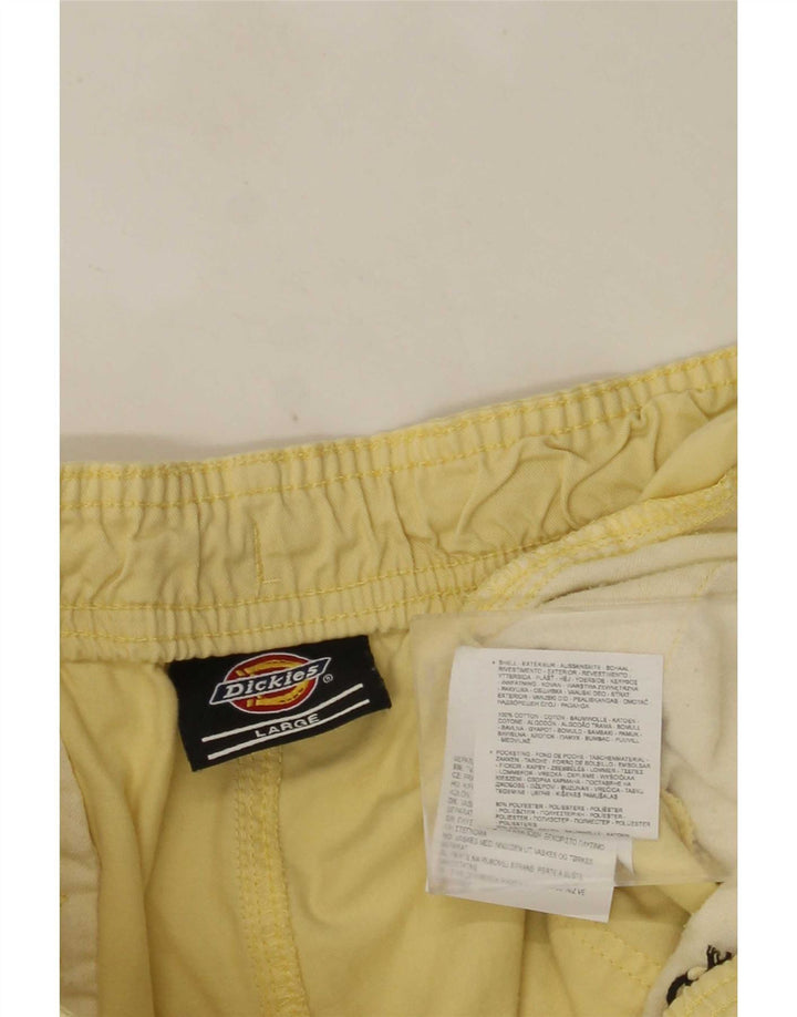 Dickies Pantaloncini cargo da uomo grandi W34 in cotone giallo