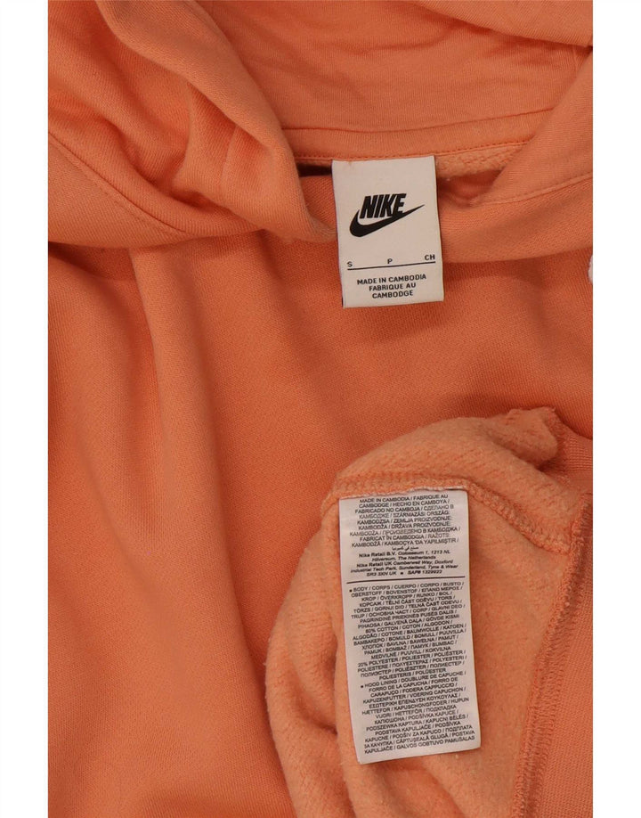 Felpa con cappuccio da uomo Nike Small in cotone arancione