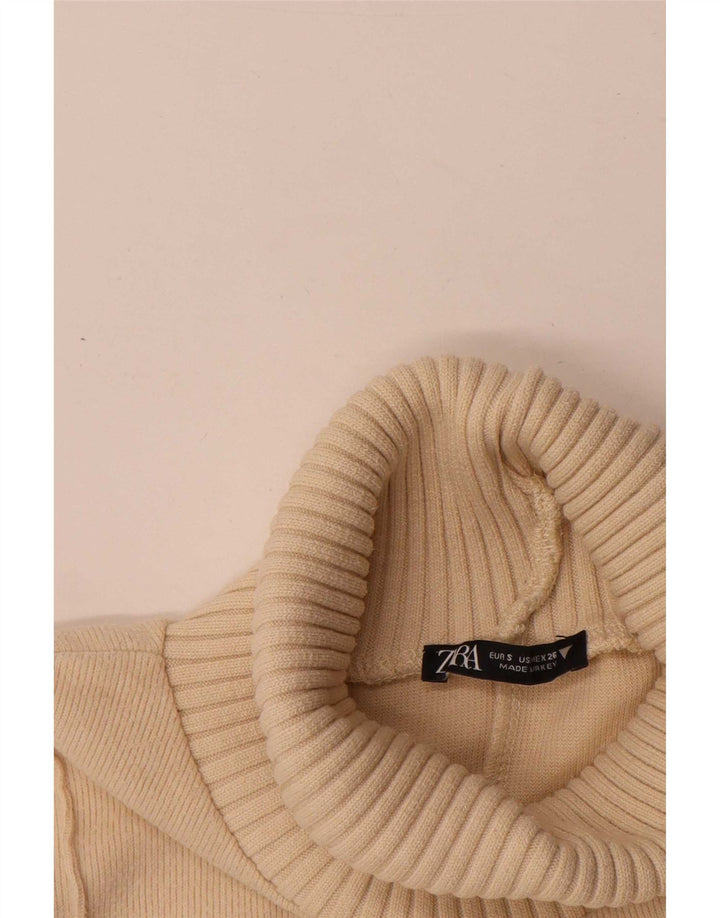 Canotta canotta da donna Zara UK 10 piccola in poliestere beige
