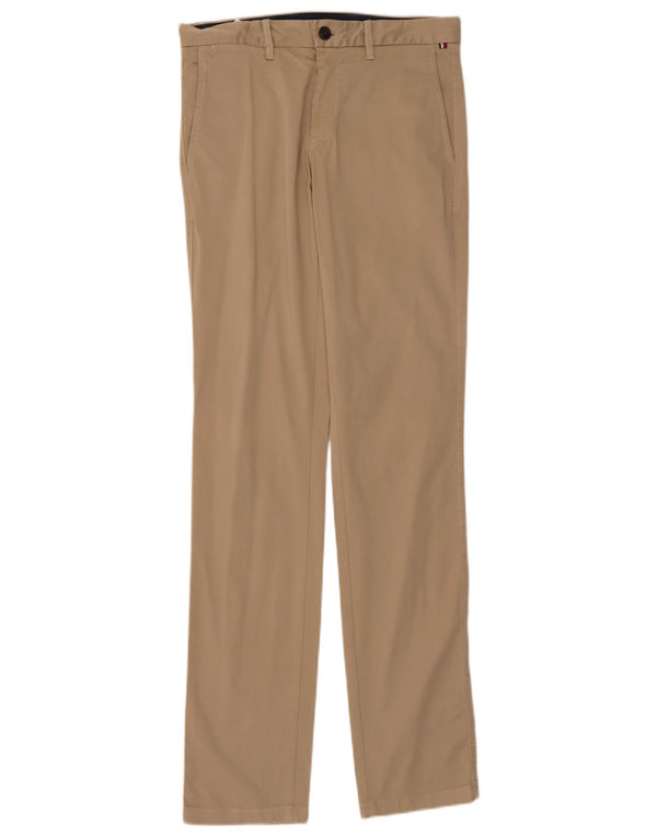 Pantaloni chino slim da uomo Tommy Hilfiger W30 L34 cotone beige