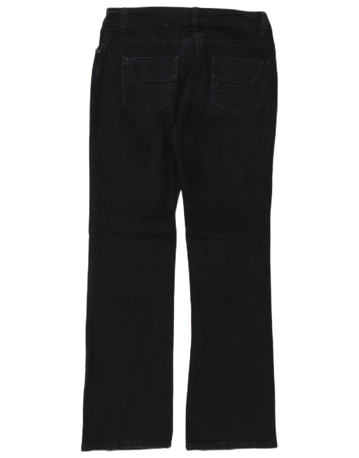 Jeans bootcut slim da donna Marks & Spencer UK 12 medio W32 L30 cotone nero