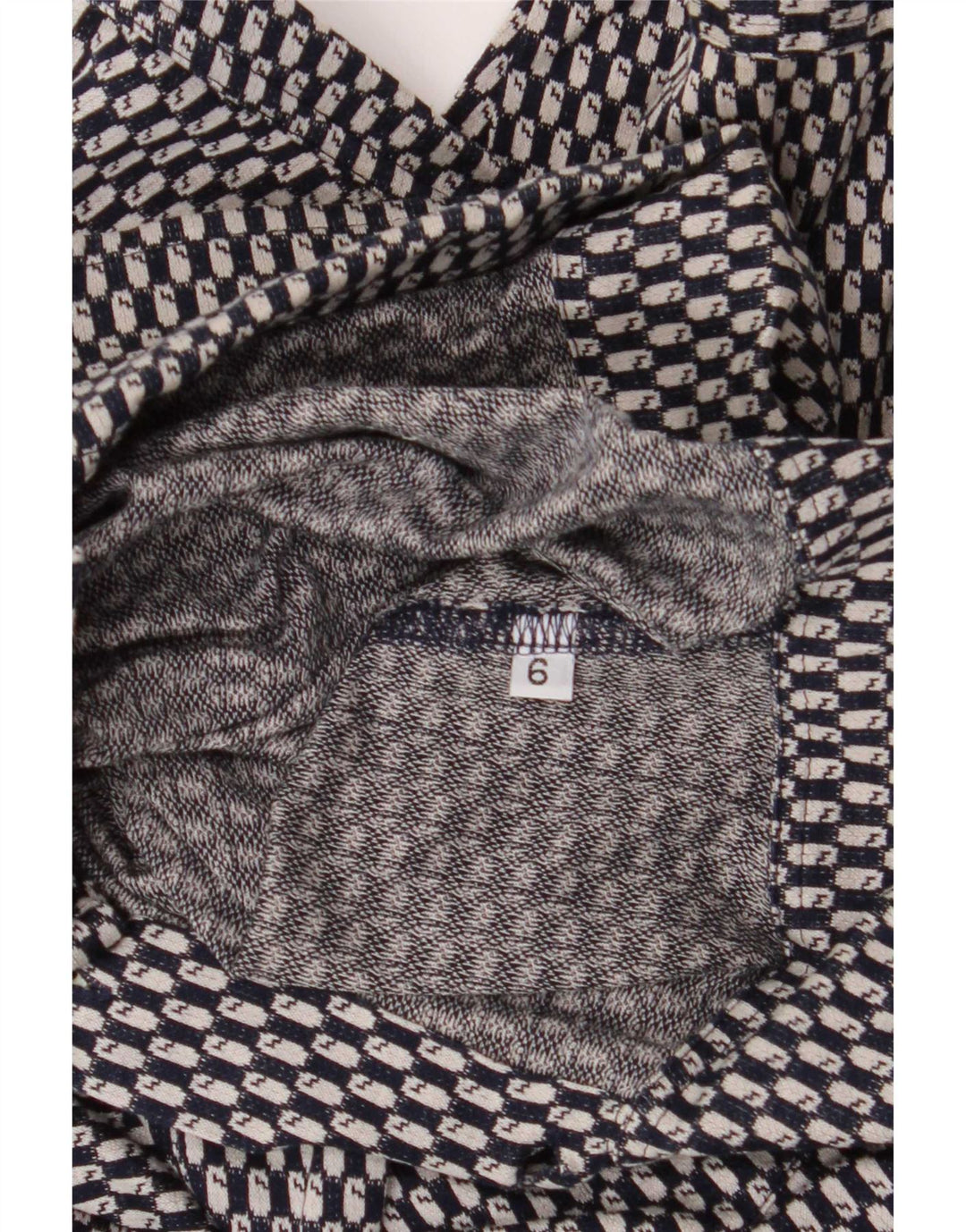 Camicia Valentino Uomo Large Blu Navy in cotone geometrico