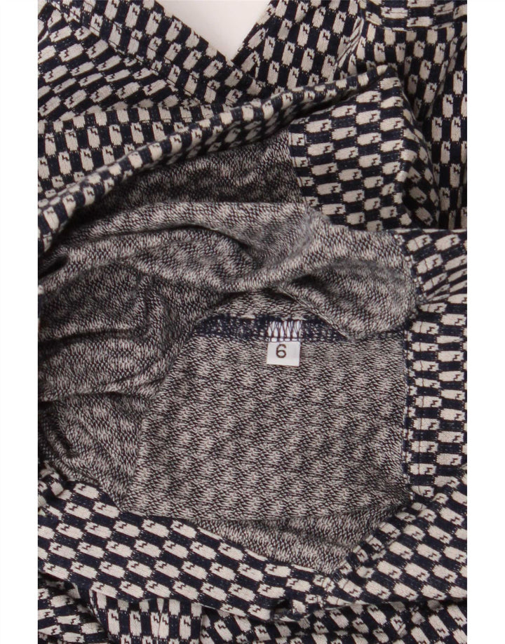 Camicia Valentino Uomo Large Blu Navy in cotone geometrico