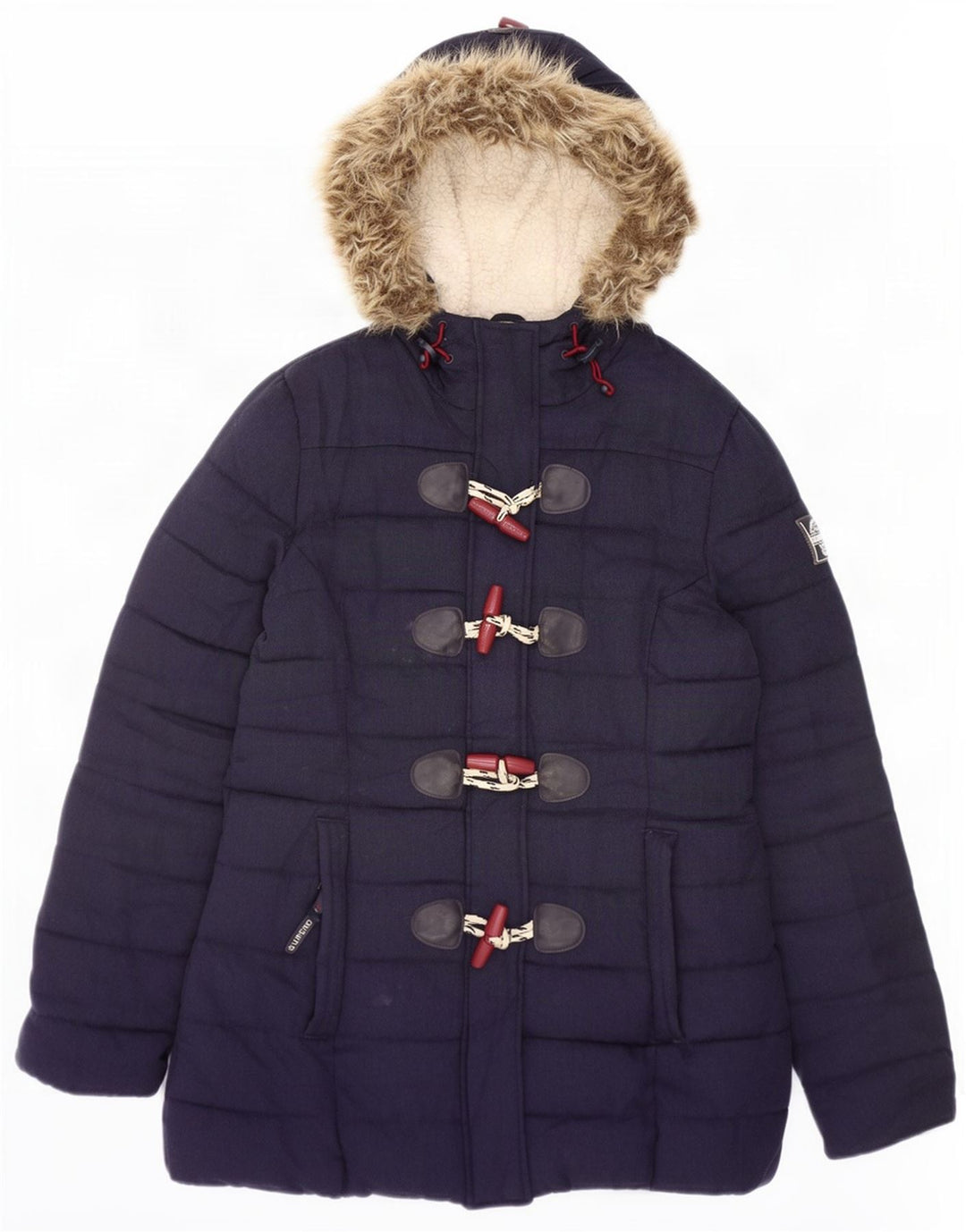 Borsone imbottito con cappuccio da donna Superdry UK 12 medio blu navy