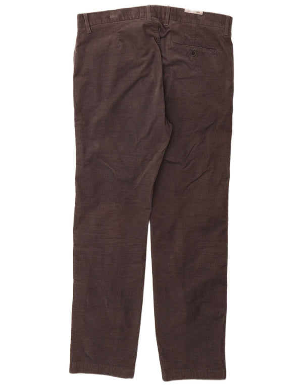 Pantaloni chino dritti da uomo Marks & Spencer W34 L31 cotone marrone