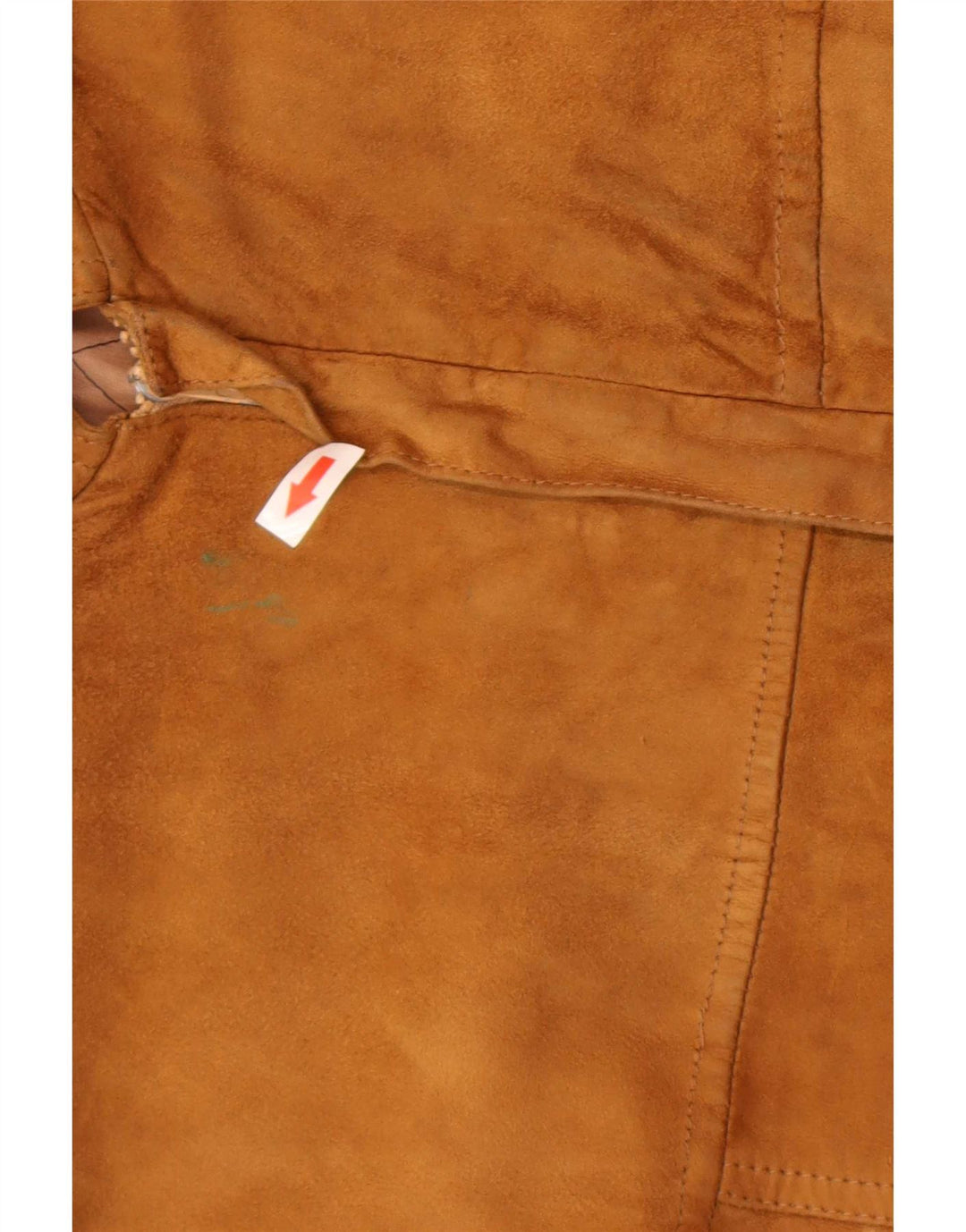 Giubbotto bomber vintage in pelle scamosciata da uomo IT 50 grande in pelle beige