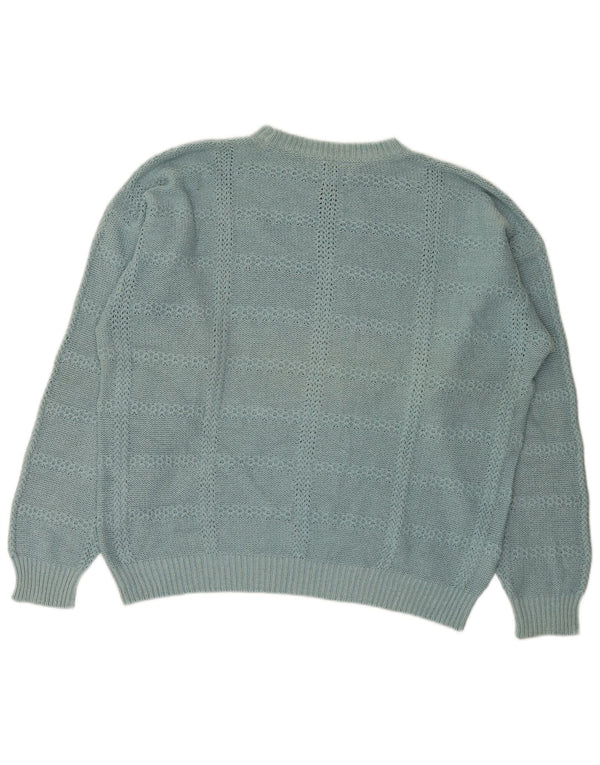 Maglione Uomo Girocollo I Maschi IT 50 Seta Rigata Turchese Medio
