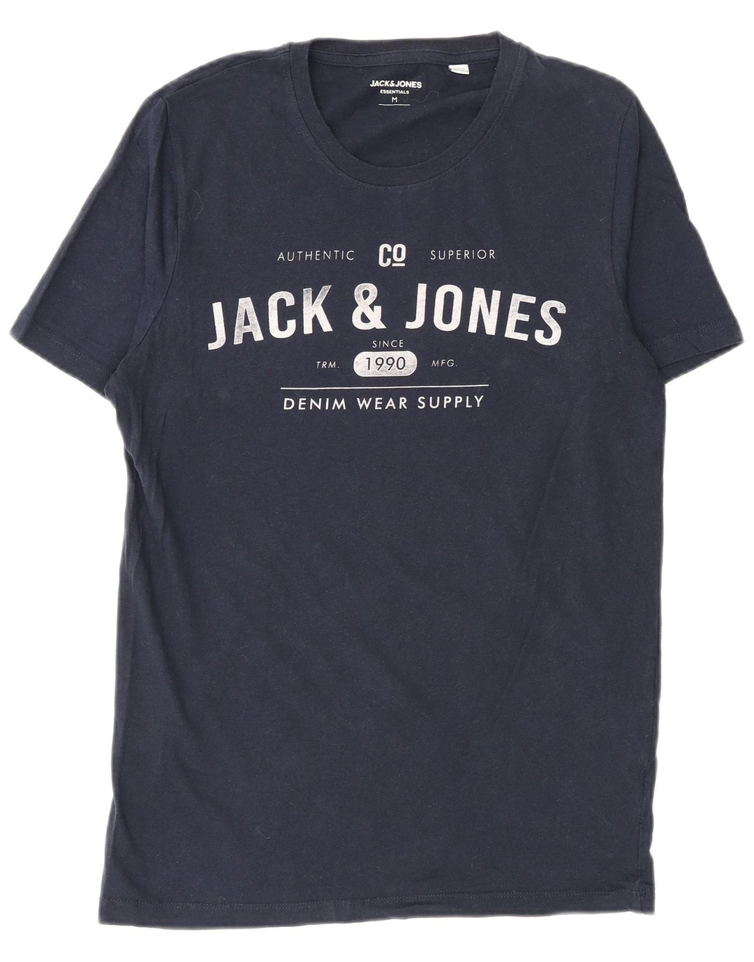 T-shirt grafica da uomo Jack & Jones Top in cotone blu navy medio