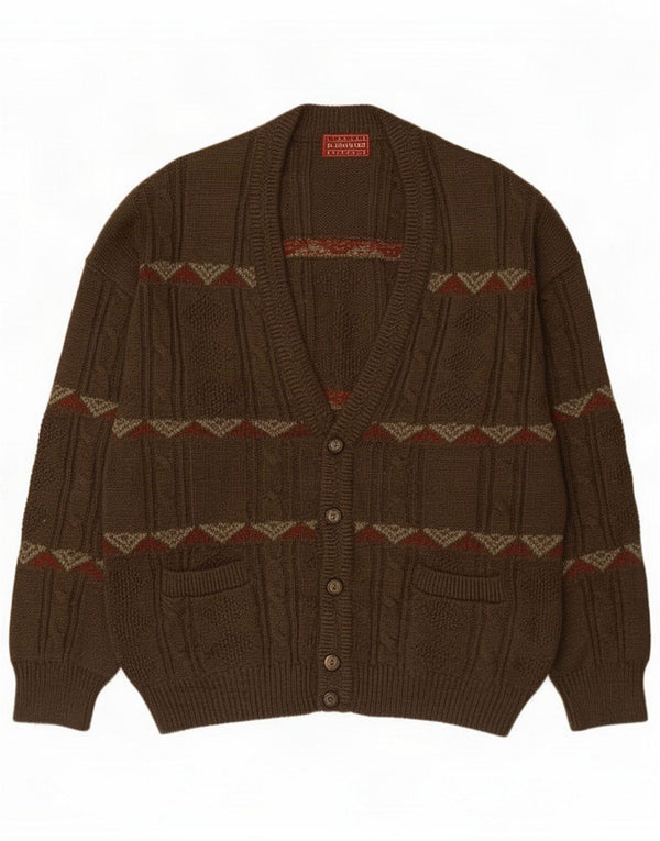 Maglione cardigan da uomo Il Granchio XL Khaki geometrico