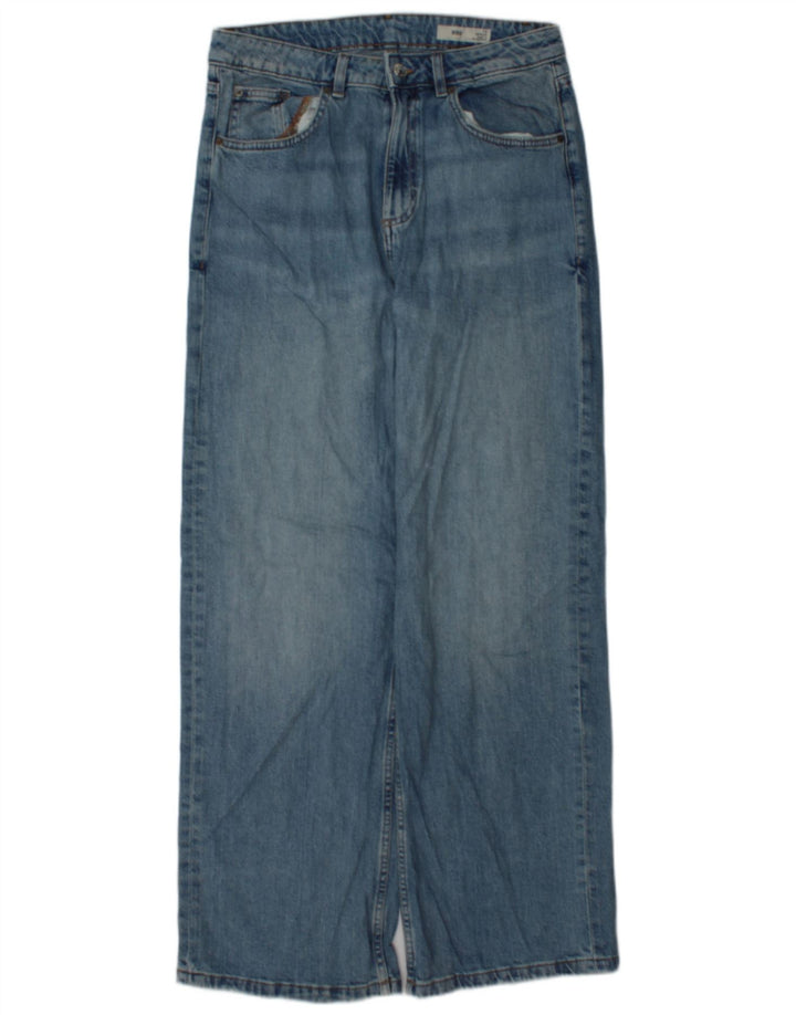 Jeans a gamba larga da donna Marks & Spencer UK 12 medio W30 L30 blu