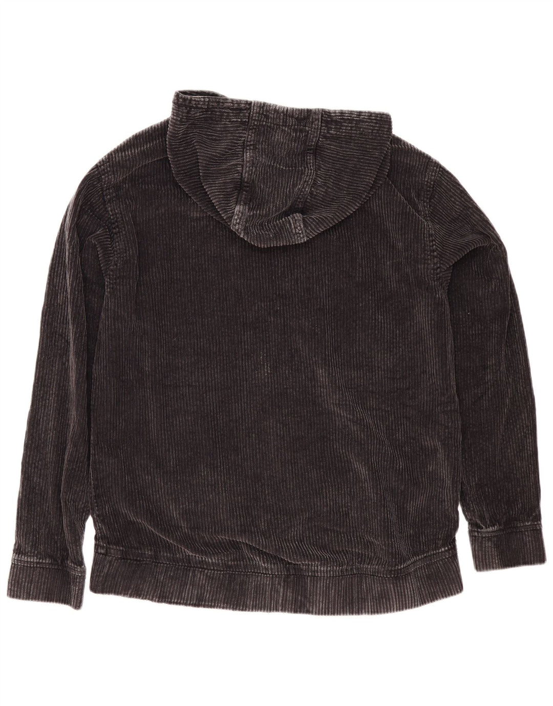 Maglione con cappuccio in velluto a coste da uomo Zara, cotone grigio medio