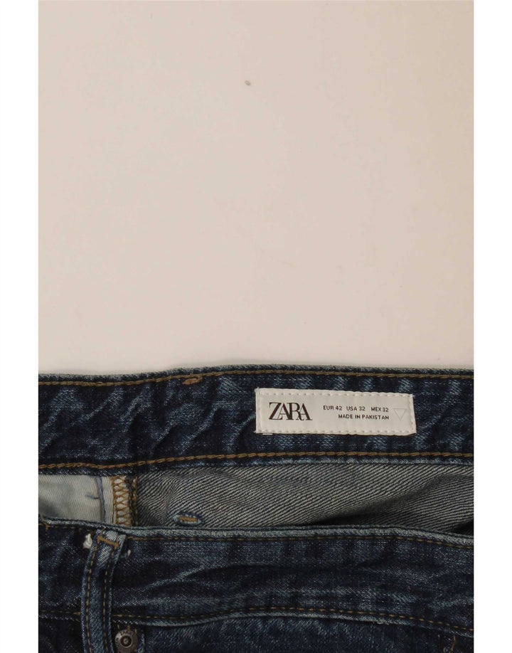 Jeans affusolati da uomo Zara EU 42 Large W32 L28 Blu