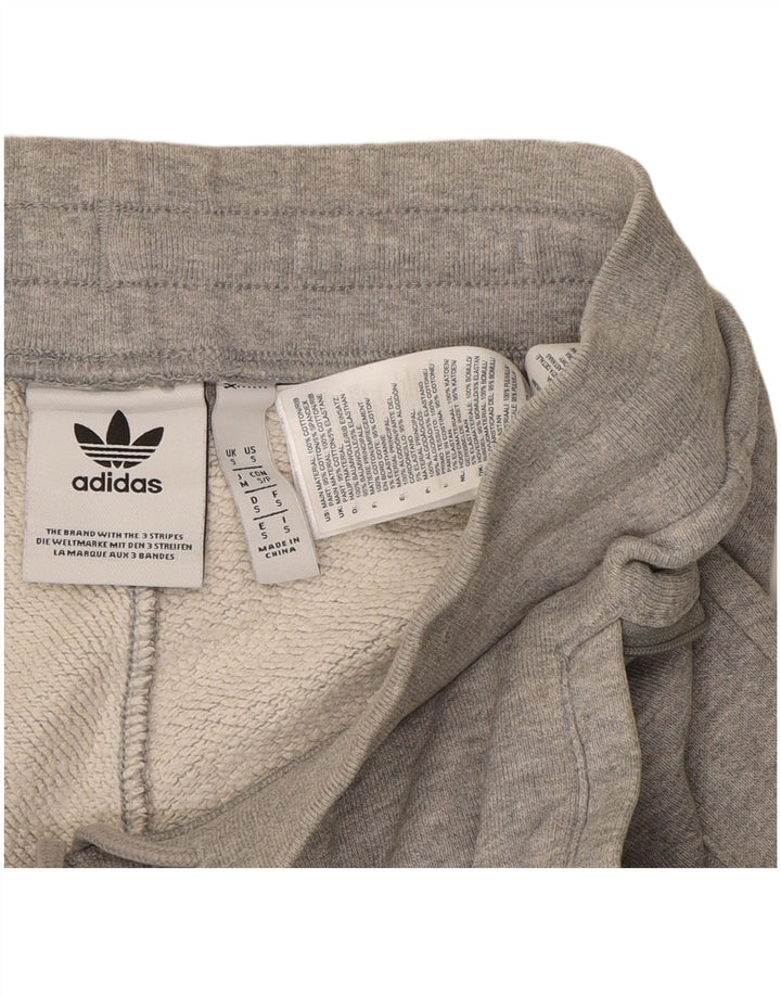 ADIDAS Mens Tracksuit Trousers Joggers Small Grey Cotton