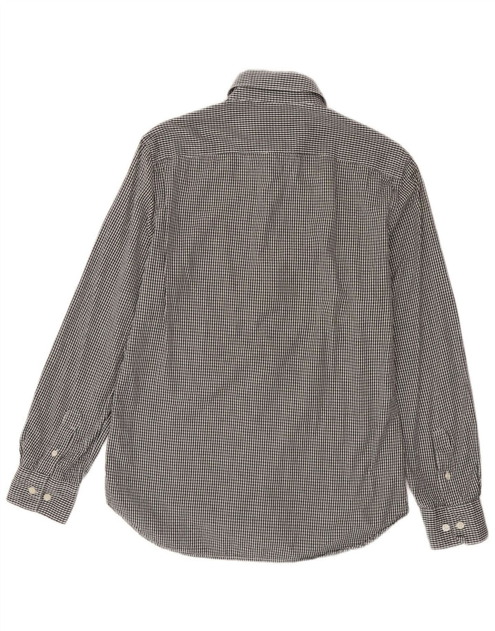 Camicia da uomo French Connection in cotone a quadretti grigio medio