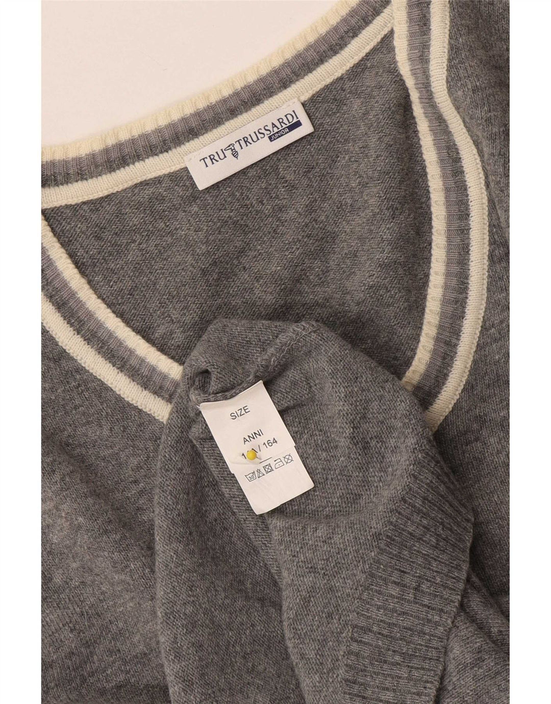 Canotta Canotta Bambino Trussardi Junior 13-14 Anni Viscosa Rigata Grigia