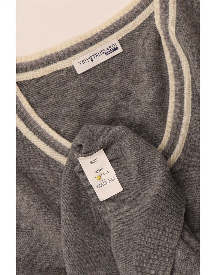 Canotta Canotta Bambino Trussardi Junior 13-14 Anni Viscosa Rigata Grigia