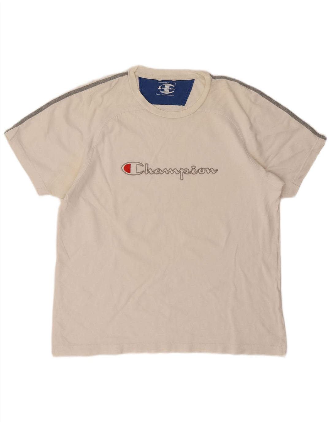 T-shirt grafica da uomo CHAMPION Top bianco medio