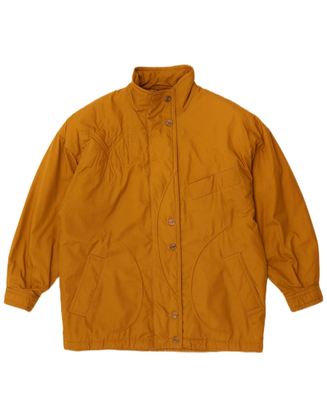 VINTAGE Womens Windbreaker Jacket UK 18 XL Yellow Polyester