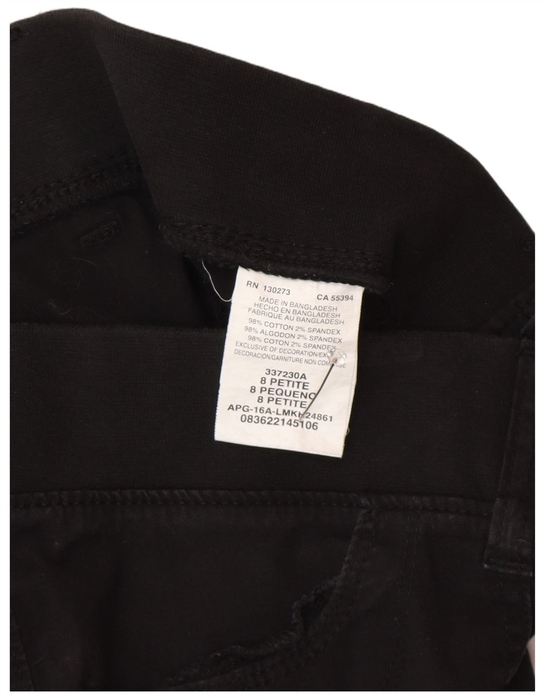 Pantaloni capri cargo dritti da donna LEE US 8 medi W30 L21 cotone nero
