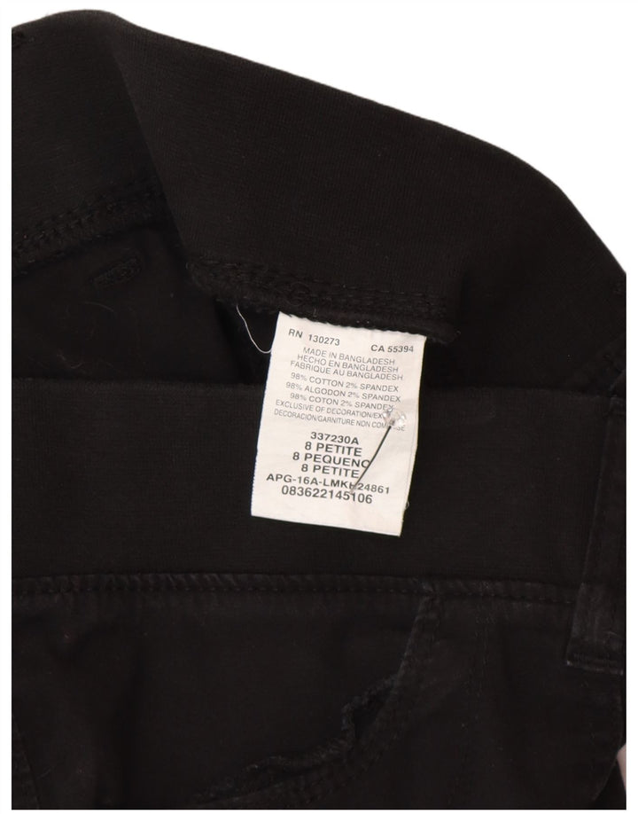 Pantaloni capri cargo dritti da donna LEE US 8 medi W30 L21 cotone nero