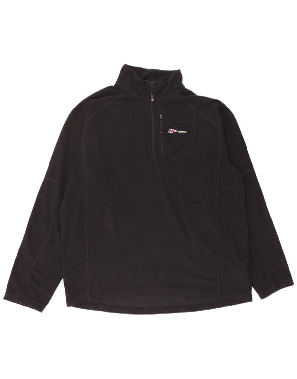 Maglione in pile da uomo Berghaus con zip e collo 2XL poliestere nero