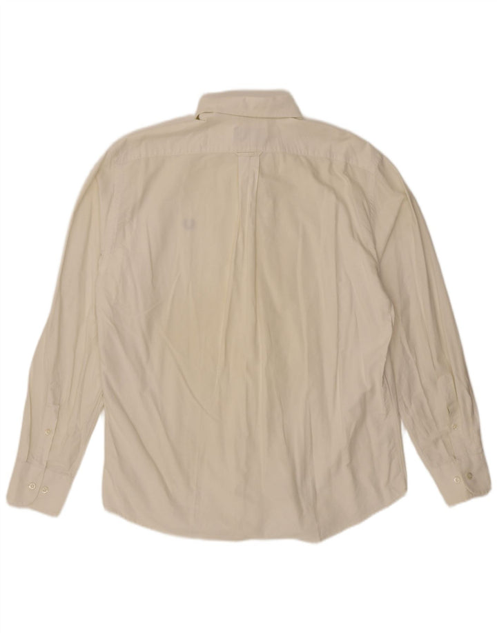 Camicia da uomo Fred Perry 2XL in cotone bianco sporco