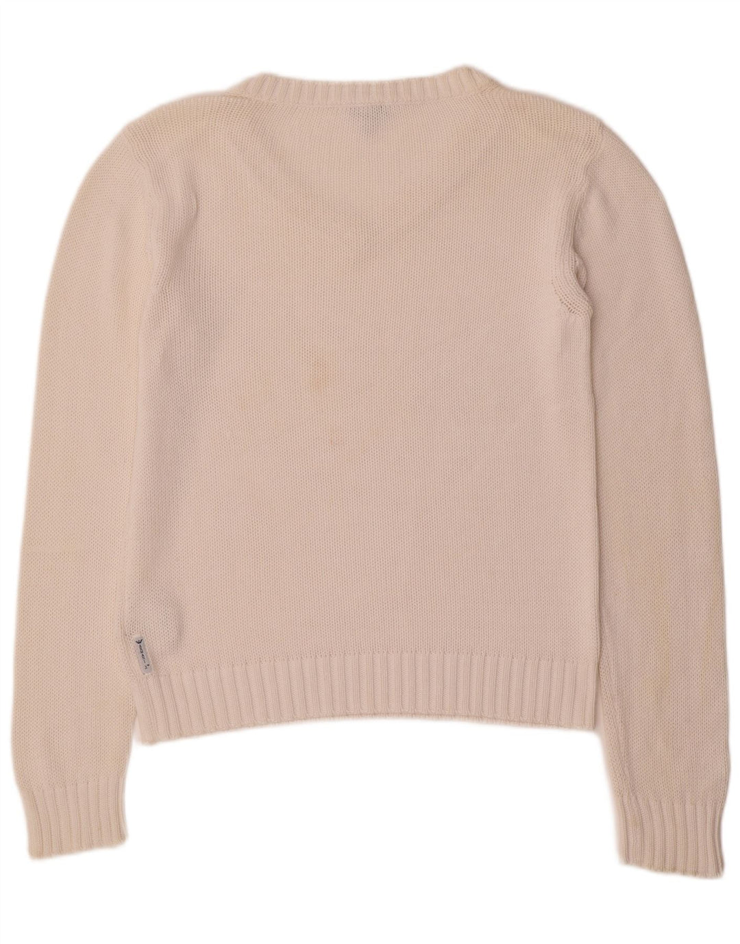 ARMANI JEANS Maglione da donna con scollo a V UK 16 Grande cotone bianco