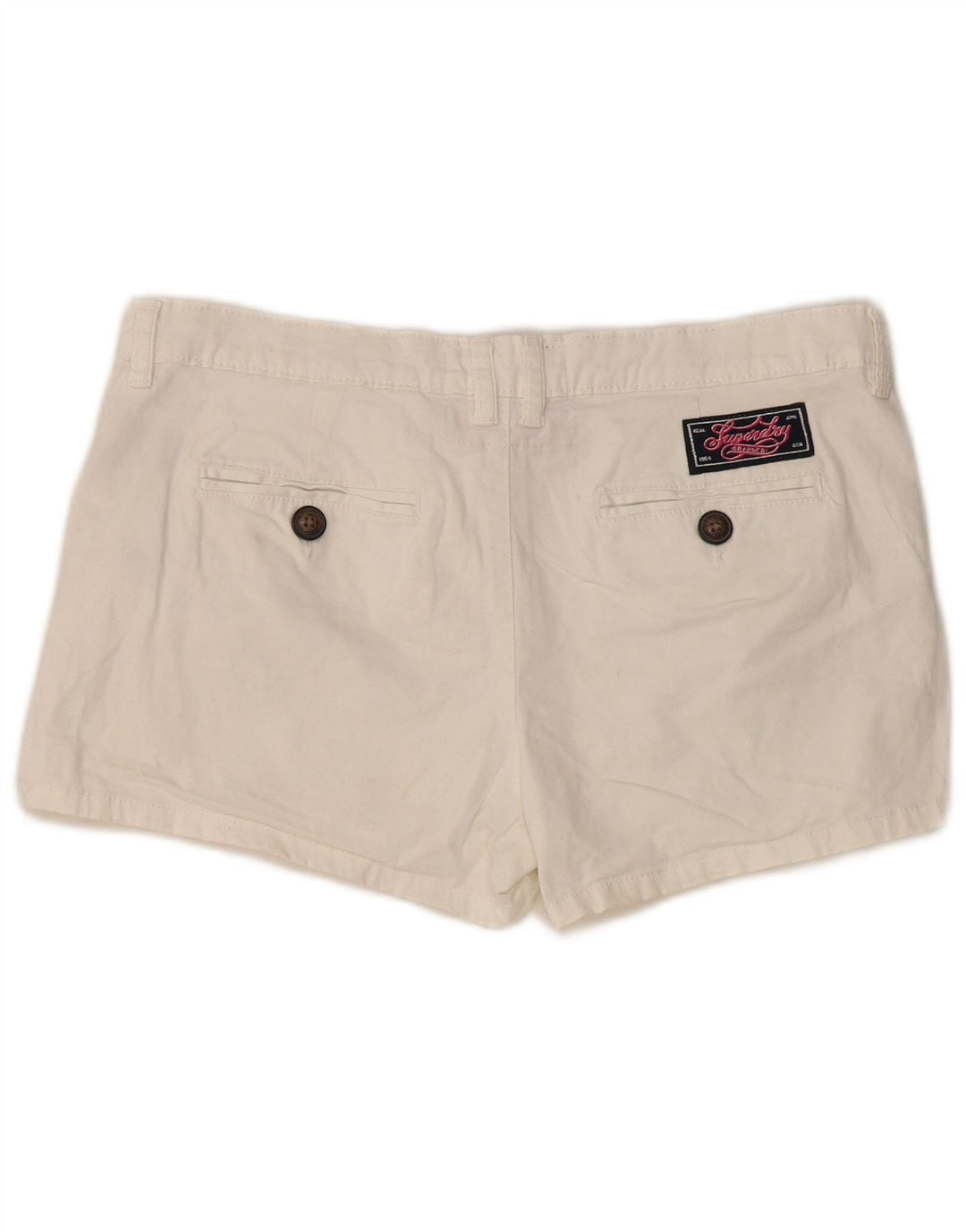 Pantaloncini chino da donna Superdry medi W34 cotone bianco