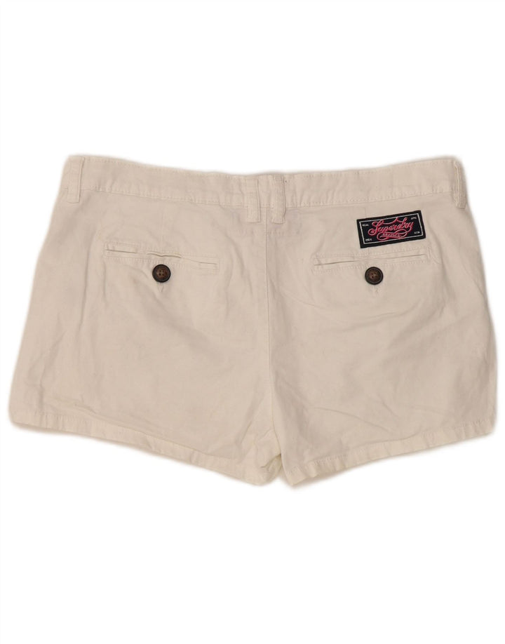 Pantaloncini chino da donna Superdry medi W34 cotone bianco