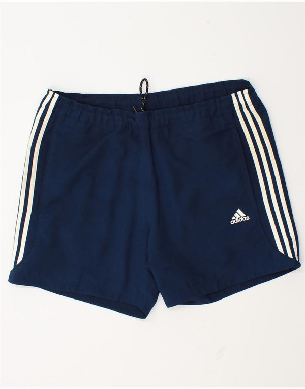 Pantaloncini sportivi Adidas Climalite da uomo di grandi dimensioni in poliestere blu navy