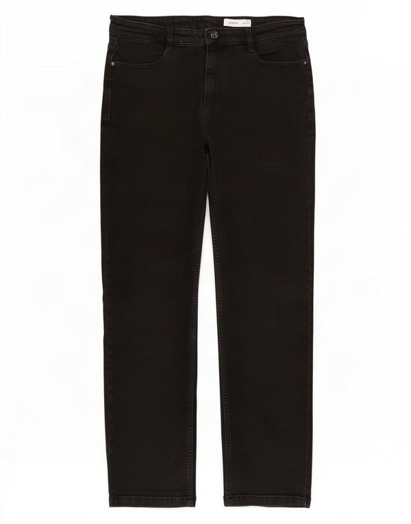 Jeans dritti da donna Marks & Spencer UK 16 Large W32 L29 Cotone nero