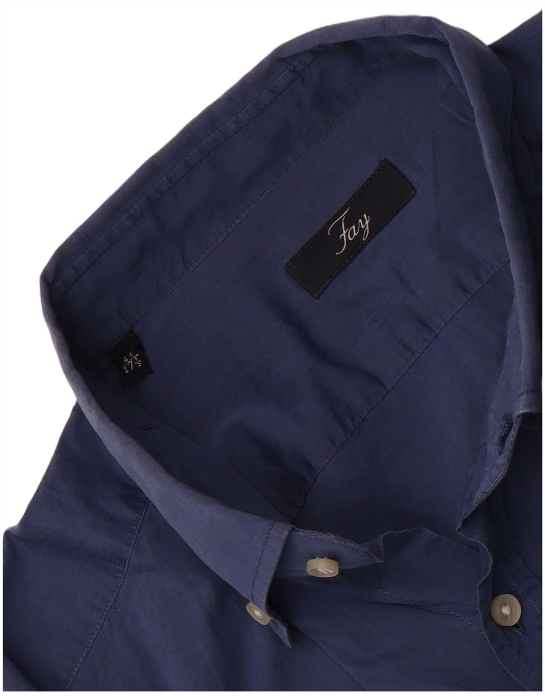 Camicia da uomo Fay Taglia 44 17 1/2 XL Blu