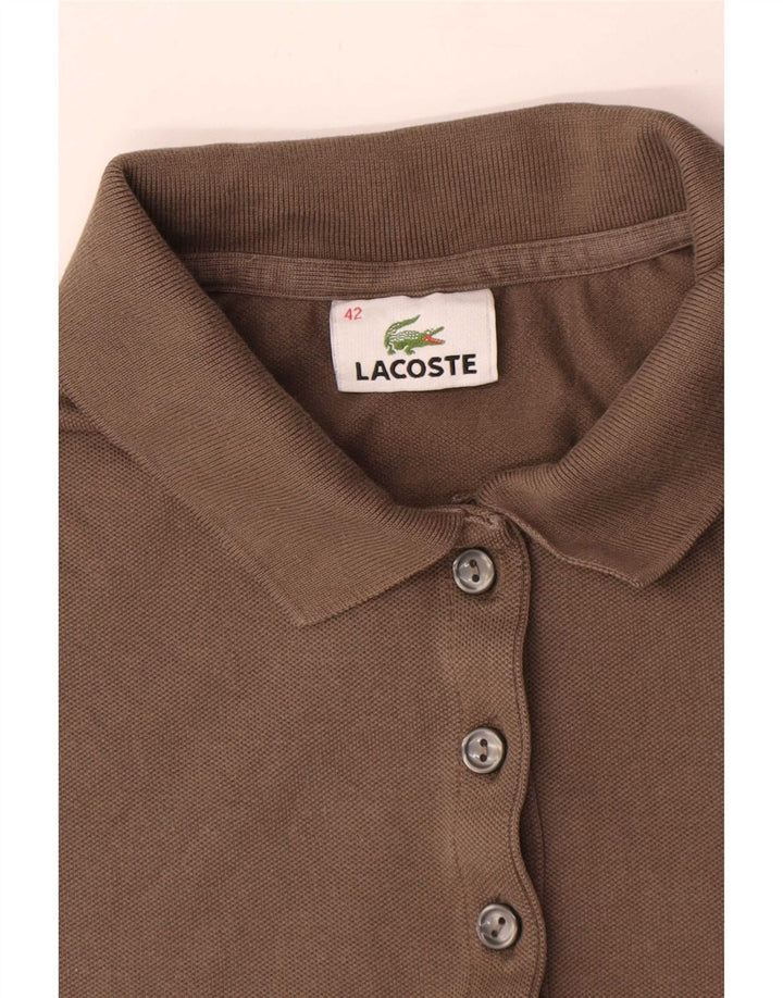 Polo da donna Lacoste taglia 42 grande marrone
