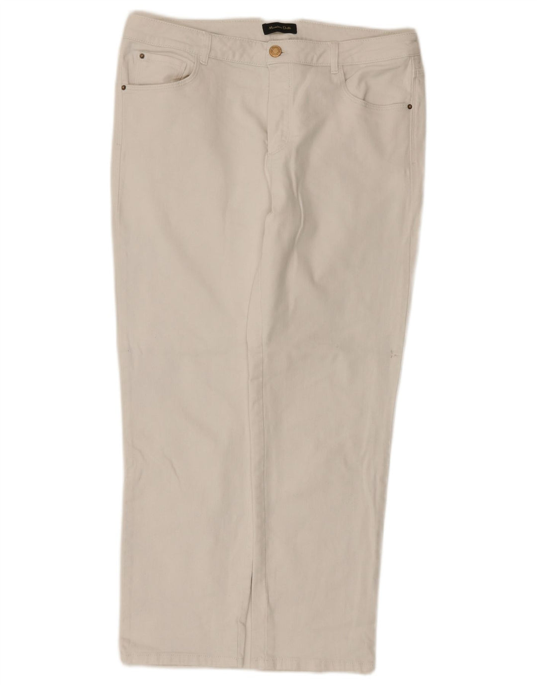 Jeans dritti da donna Massimo Dutti EU 42 Large W32 L26 Bianco